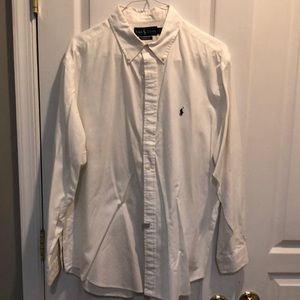 Mens Ralph Lauren Polo white dress shirt. 18in 34-35 sleeves